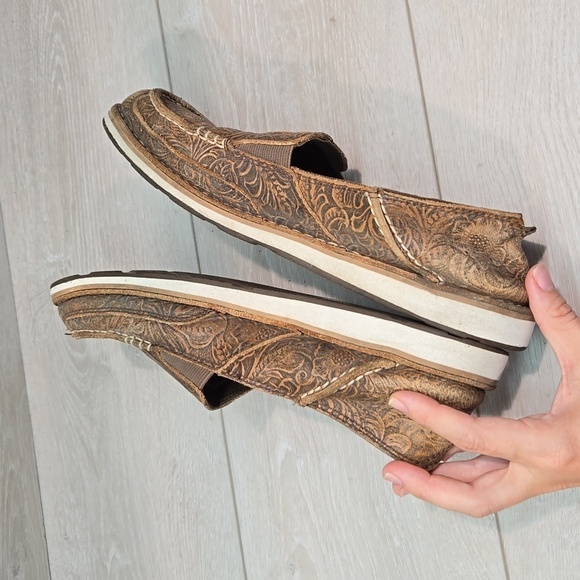 Ariat Womens Leather Cruiser boat  Western Cowboy Loafer Slip on shoes sz 10 - Picture 9 of 12